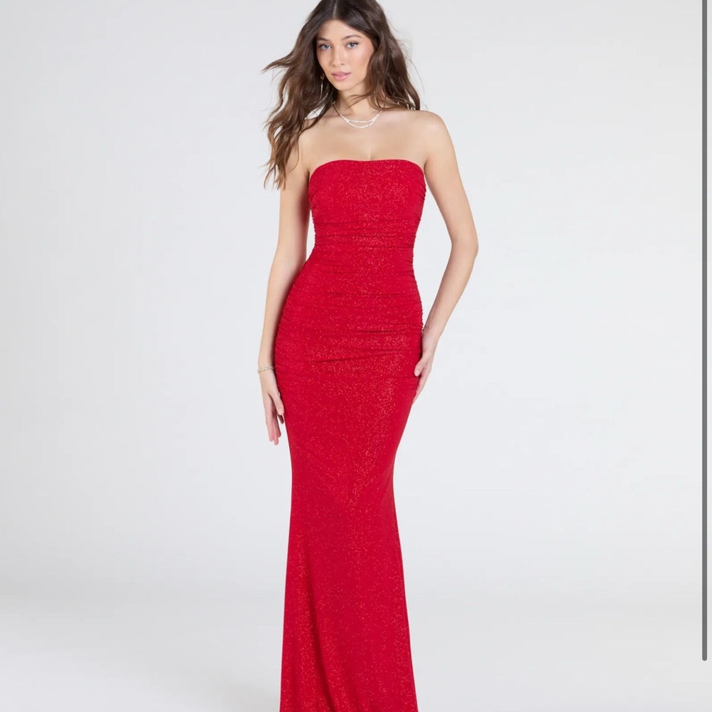 Windsor Red Strapless Maxi Dress